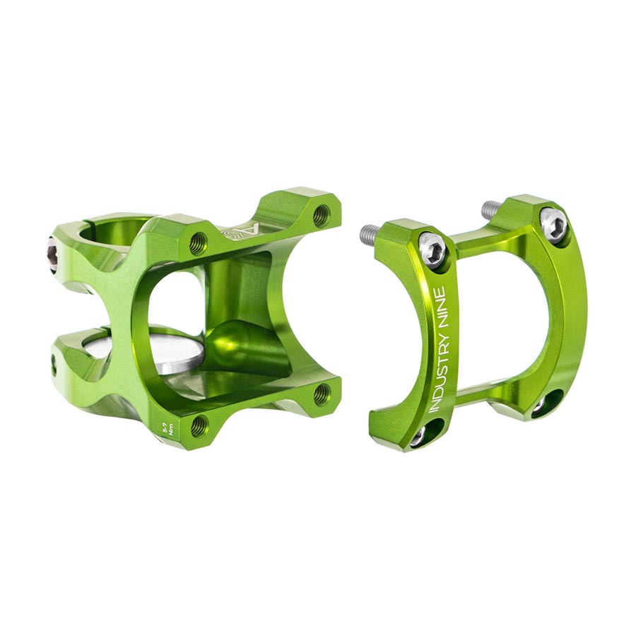 Industry Nine A35 Stem Diameter: 35mm Length: 50mm Steerer: 1-1/8 7° Lime Green