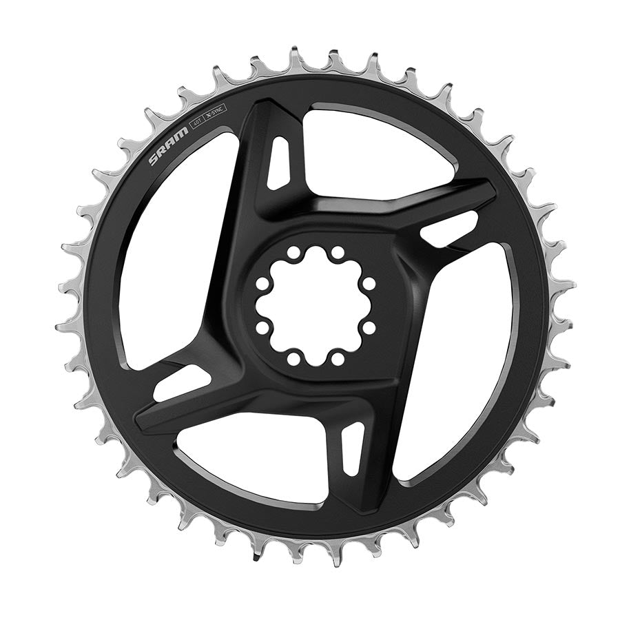 SRAM RED X-Sync Chainring - 40t 12/13-Speed 8-Bolt Direct Mount 6.5mm Offset BLK/Silver E1