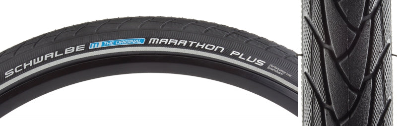 Schwalbe Marathon Plus Tire - 26 x 2 Clincher Wire BLK/Reflective Performance Line