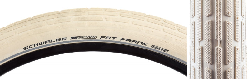 Schwalbe Fat Frank Tire - 26 x 2.35 Clincher Wire Creme/Reflective Active Line