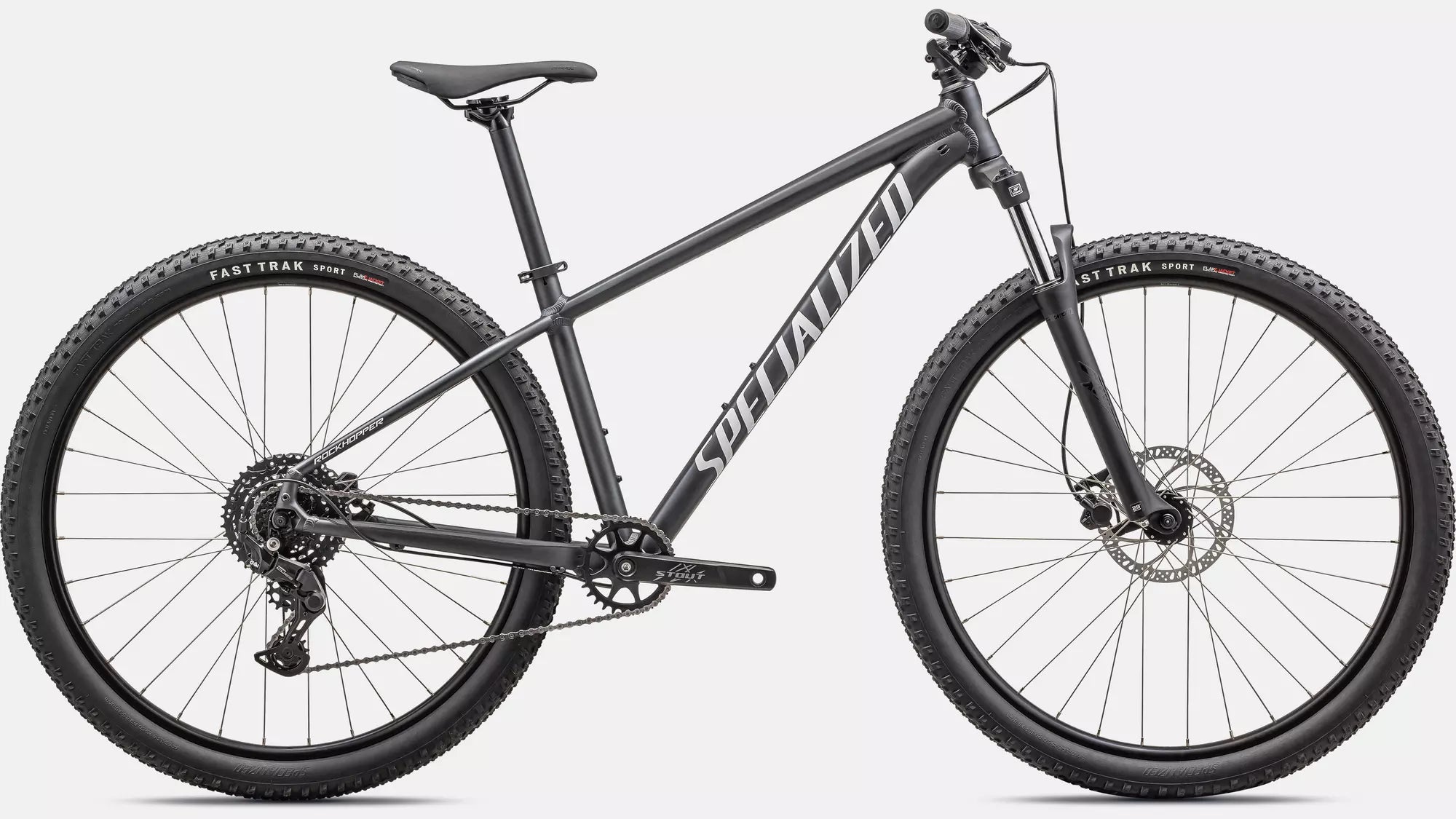 Specialized Rockhopper Sport Satin Black Liquid Metal / White