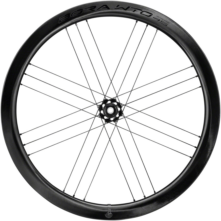 Campagnolo Bora WTO 45 C23 Front Wheel - 700c QR x 100mm Center-Lock 2-Way Fit Carbon