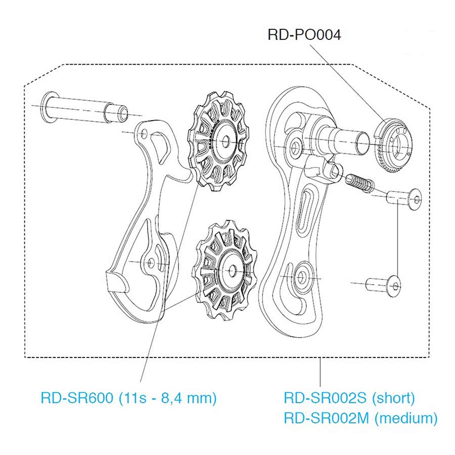 Campagnolo RD-SR002S Rear derailleur cage Short For SR/RE