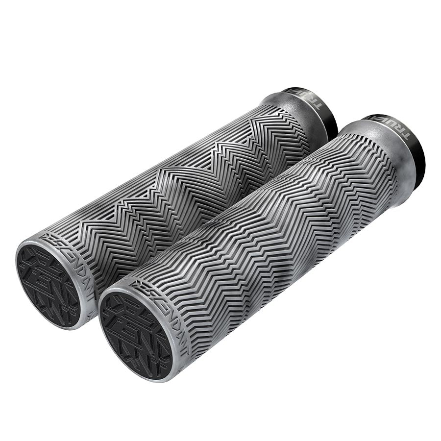 Truvativ Descendant Single Locking Grips 133mm Light Gray/Black Marbled Pair