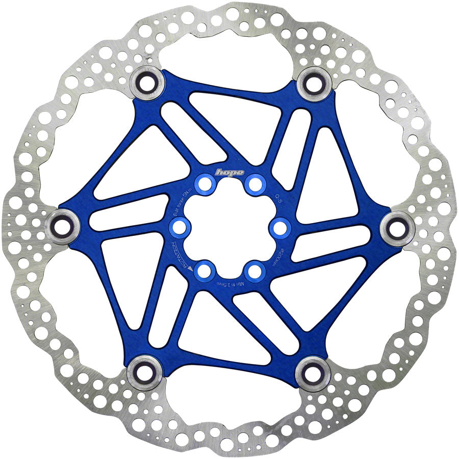 Hope Floating Disc Brake Rotor - 200mm 6-Bolt Blue