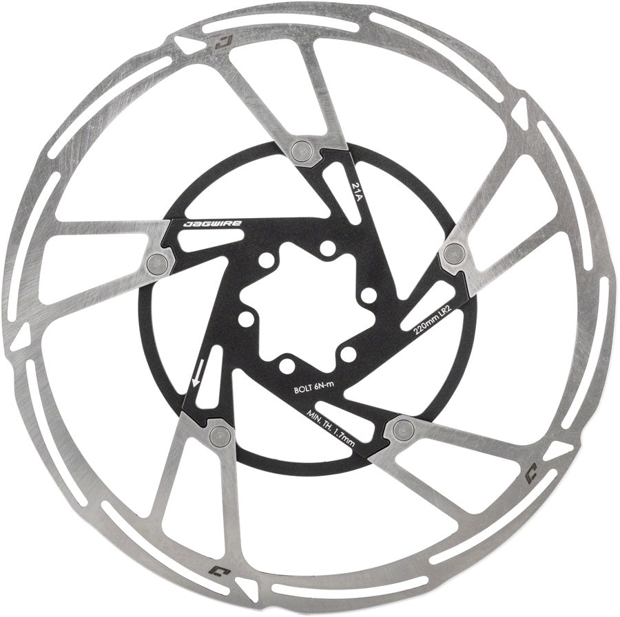 Jagwire Pro LR2 Disc Brake Rotor - 220mm Center Lock Silver/Black