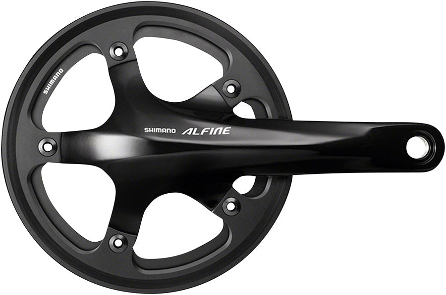 Shimano Alfine FC-S501 Crankset - 170mm 8/9-Speed 130BCD 39t 24mm Hollow Spindle Includes BSA Bottom Bracket BLK