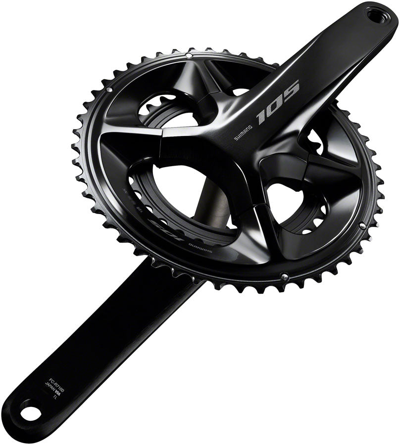 Shimano 105 FC-R7100 Crankset - 170mm 12-Speed 52/36t 110 Asymmetric BCD Hollowtech II Spindle Interface BLK