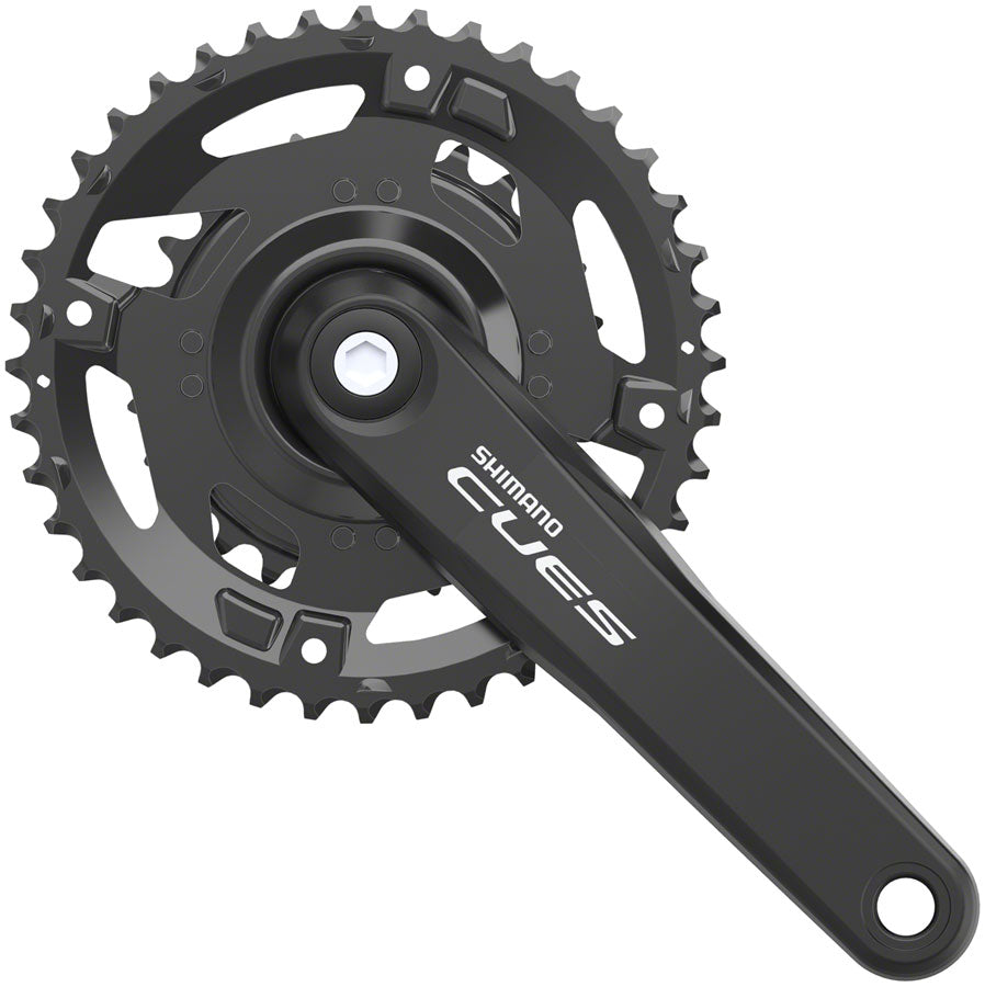 Shimano CUES FC-U4000-2 Crankset - 170mm 9/10/11-Speed 40/26t Riveted Square Taper JIS Spindle Interface BLK