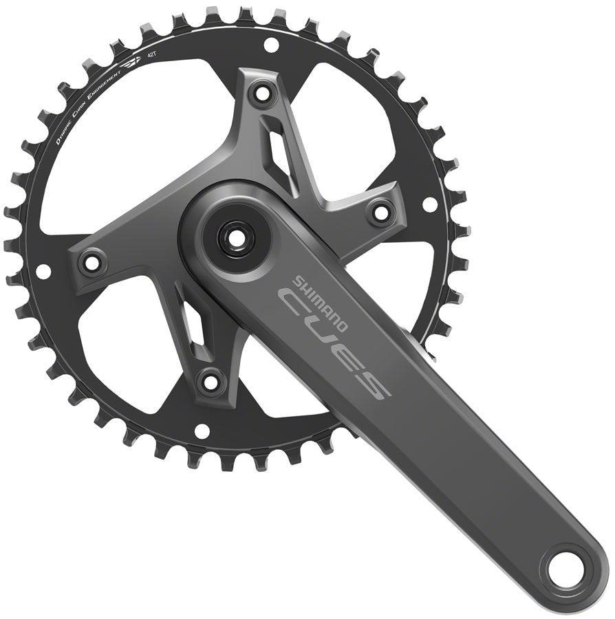 Shimano CUES FC-U6000-1 Crankset - 175mm 9/10/11-Speed 42t Asymmetric 110 BCD Hollowtech II BLK