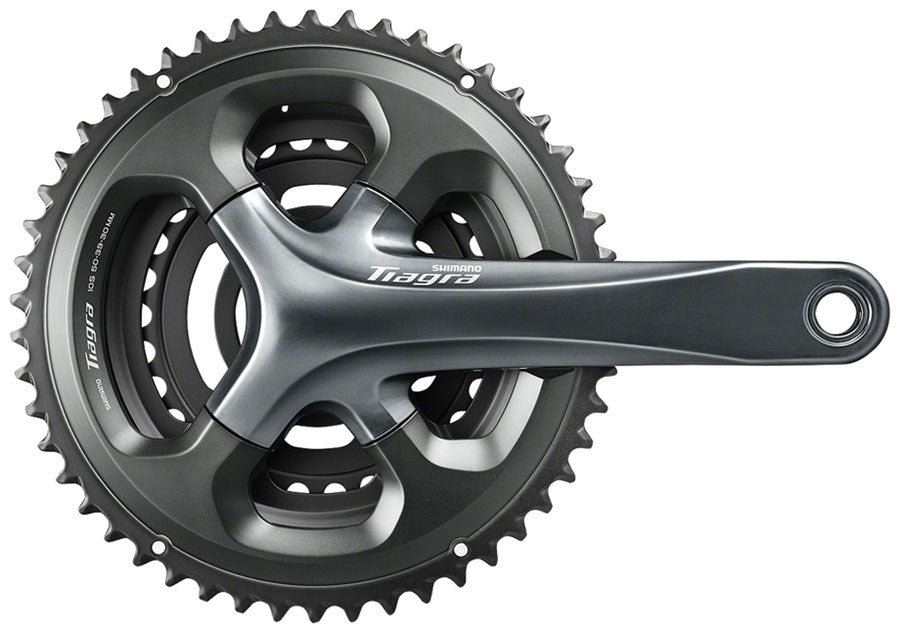 Shimano Tiagra FC-4703 Crankset - 175mm 10-Speed 50/39/30t 110/74 Asymmetric BCD Hollowtech II Spindle Interface Gray