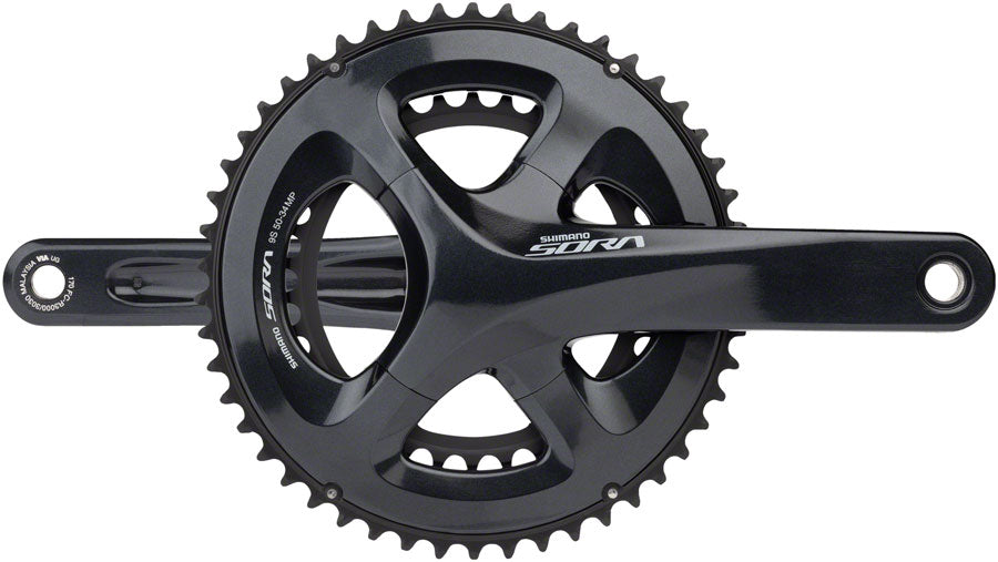 Shimano Sora FC-R3000 Crankset - 175mm 9-Speed 50/34t 110 Asymmetric BCD Hollowtech II Spindle Interface Gray