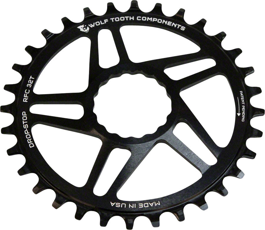 Wolf Tooth Direct Mount Chainring - 34t RaceFace/Easton CINCH Direct Mount Drop-Stop A 6mm Offset BLK