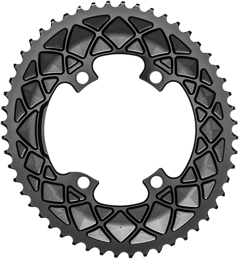 absoluteBLACK Premium Oval 110 BCD Road Outer Chainring Shimano Dura-Ace 9100 - 50t 110 Shimano Asymmetric BCD 4-Bolt BLK