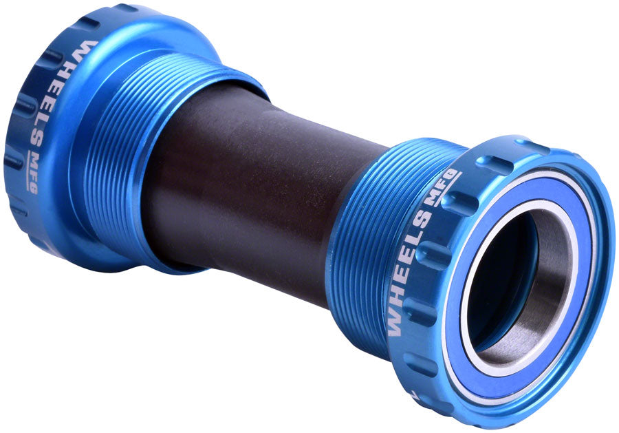 Wheels Manufacturing BSA Bottom Bracket - Shimano Hollowtech II Spindle ABEC 3 Teal