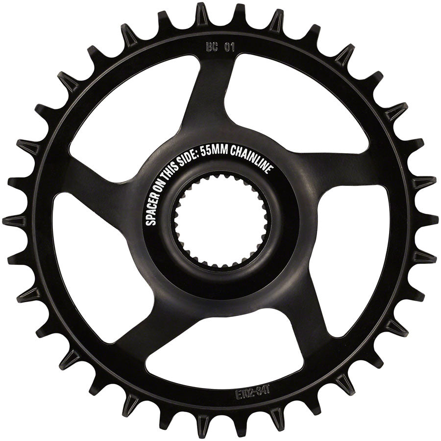 e*thirteen e*spec Steel Direct Mount Chainring - 34T Bosch CX Gen4 CL 53/55 via Spacer BLK