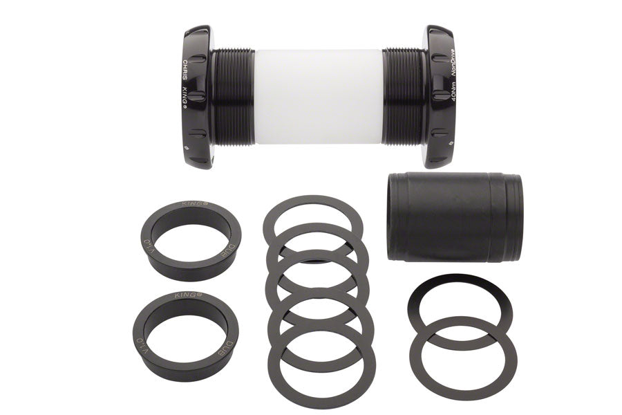 Chris King ThreadFit 30 Bottom Bracket Fit Kit 2 - English For DUB Road BLK