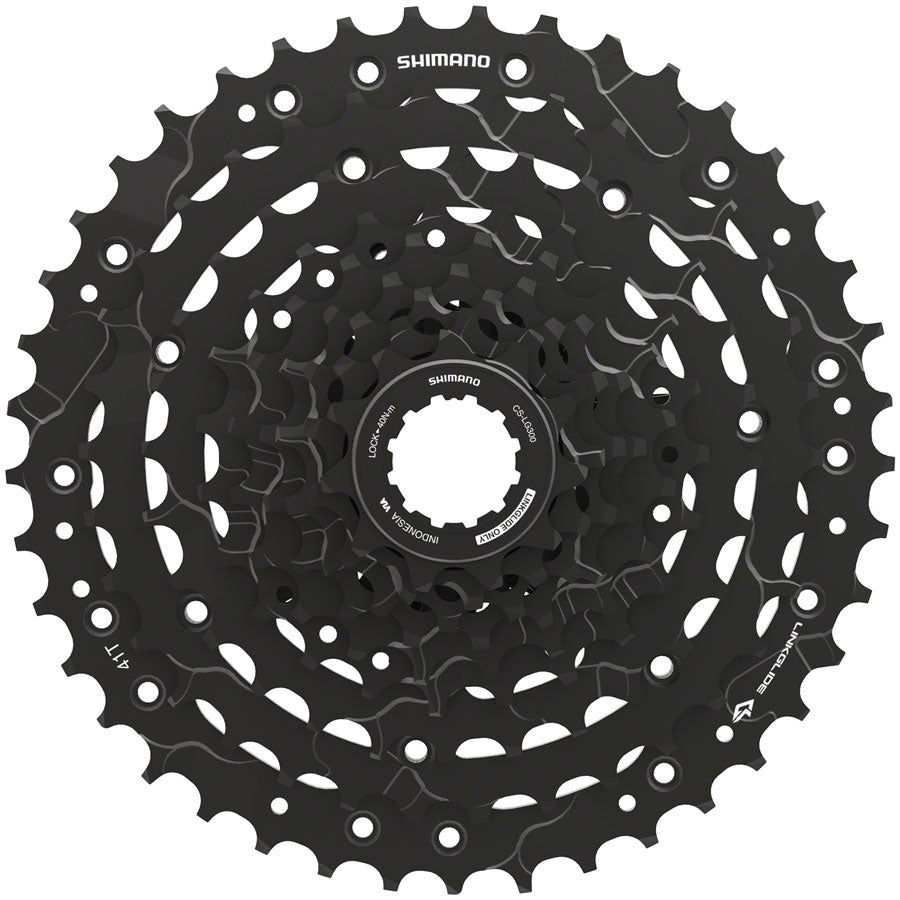 Shimano CUES  CS-LG300-9 Cassette - 9-Speed 11-41t LINKGLIDE Black