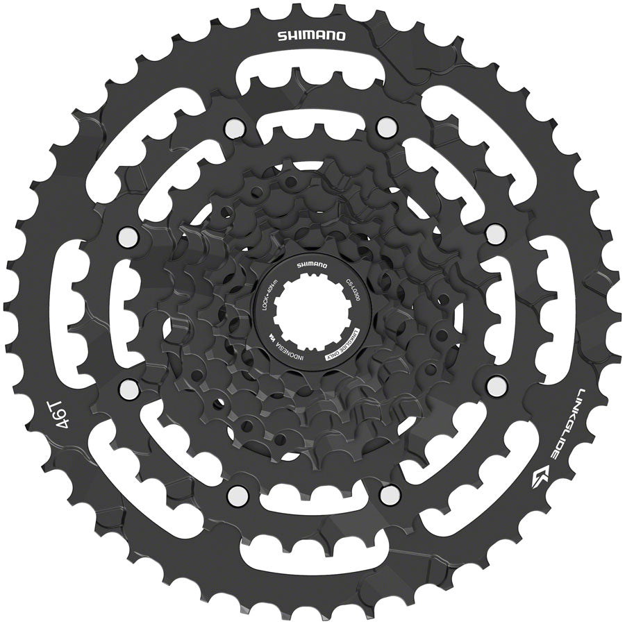 Shimano CUES  CS-LG300-9 Cassette - 9-Speed 11-46t LINKGLIDE Black