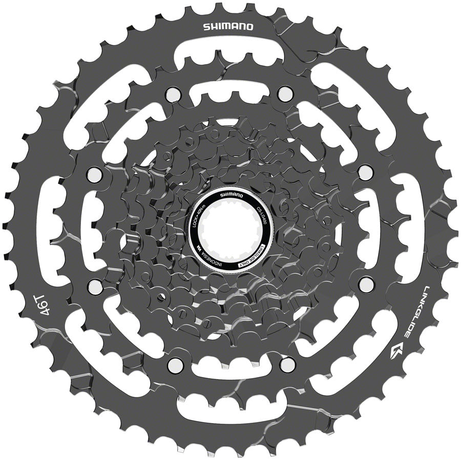 Shimano CUES  CS-LG400-9 Cassette - 9-Speed 11-46t LINKGLIDE Black