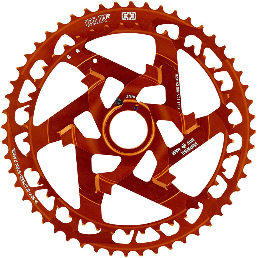 e*thirteen Helix Race Cassette - 12-Speed 9-52t Naranja