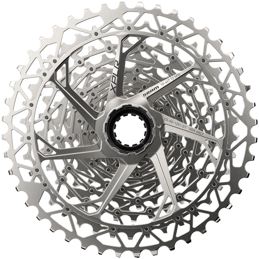 SRAM XPLR XG-1251 Cassette - 12-Speed 10-44t Silver For XDR Driver Body D1