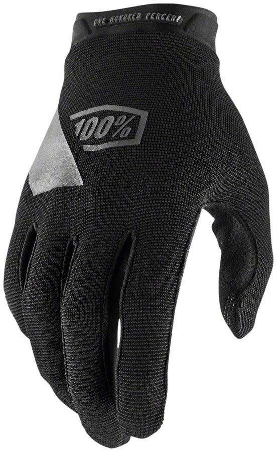 100% Ridecamp Gloves - Black Full Finger Womens Large