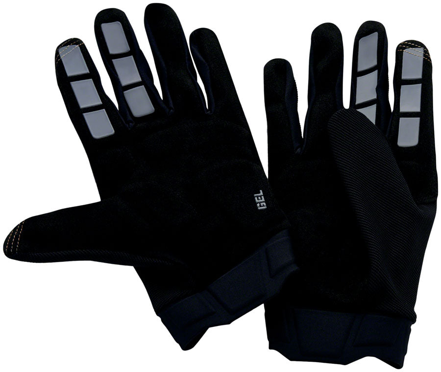 100% Ridecamp Gel Gloves - Black Full Finger Medium