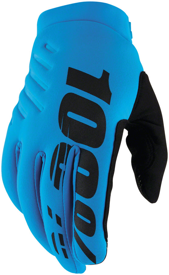 100% Brisker Gloves - Turquoise Full Finger Mens Medium