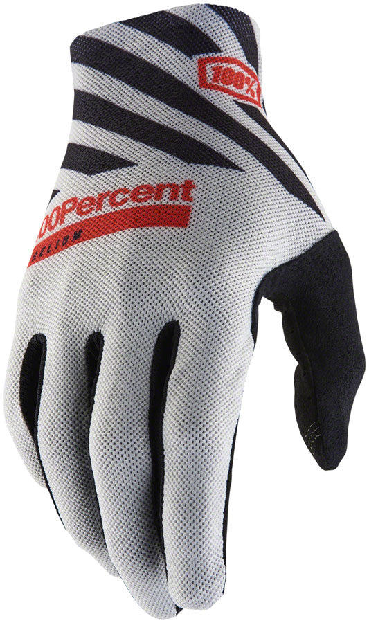 100% Celium Gloves - Gray Full Finger Mens Small