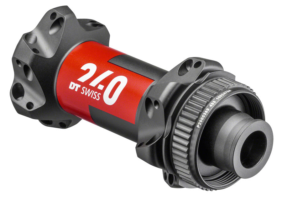 DT Swiss 240 Front Hub - 12 x 100mm Center-Lock Black/Red 24H