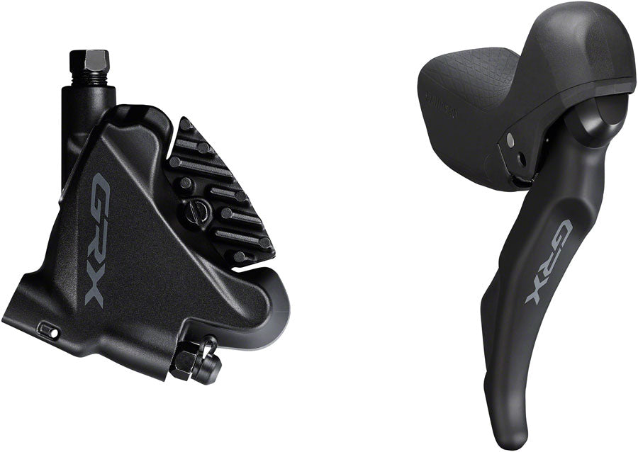 Shimano GRX ST-RX600 Shift/Brake Lever BR-RX400 Hydraulic Disc Brake Caliper - Right/Rear 11-Speed Flat Mount Caliper BLK