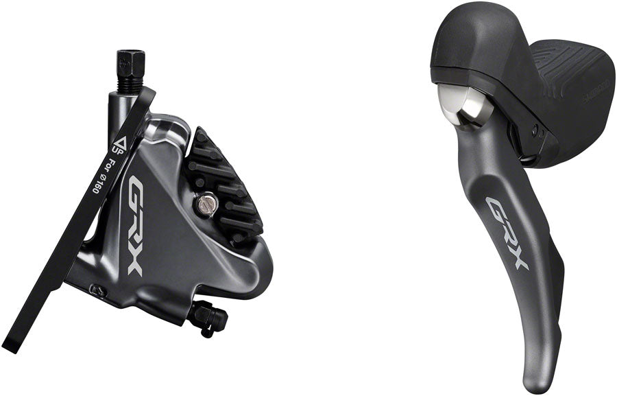 Shimano GRX ST-RX810 Shifter/Brake Lever BR-RX810 Hydraulic Disc Brake Caliper - Left/Front 2x Flat Mount Caliper