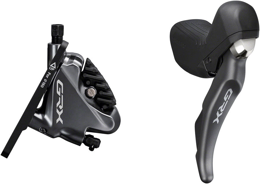 Shimano GRX ST-RX810 Shifter/Brake Lever BR-RX810 Hydraulic Disc Brake Caliper - Right/Rear 11-Speed Flat Mount Caliper