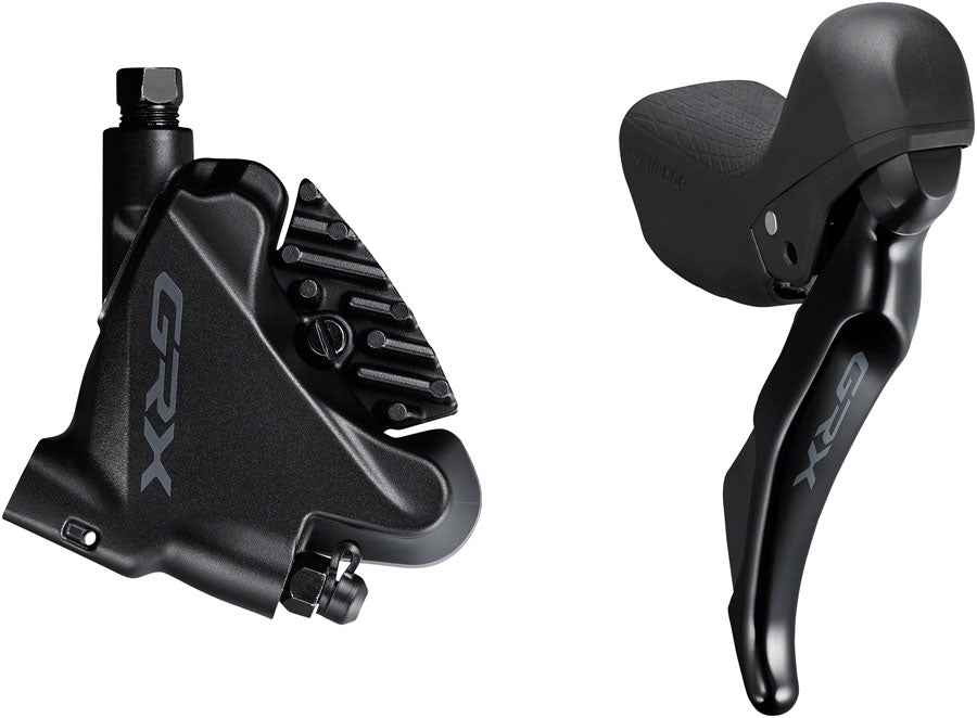 Shimano GRX ST-RX400/BR-RX400 Hydraulic Disc Brake Brake/Shift Lever - Right 10-Speed Flat Mount Finned Resin Pads BLK