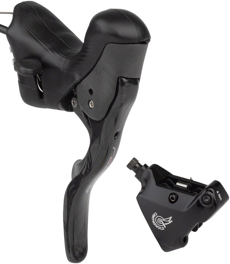 Campagnolo Record Ergopower Hydraulic Brake/Shift Lever Disc Caliper - Left/Front 12-Speed 160mm Flat Mount Caliper BLK