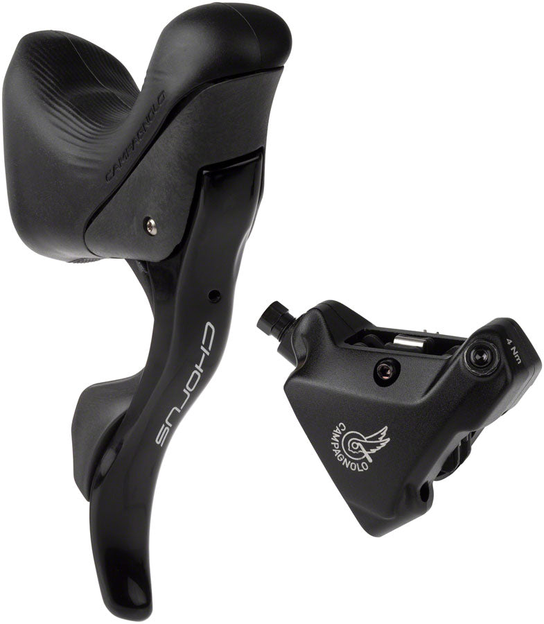 Campagnolo Chorus Ergopower Hydraulic Brake/Shift Lever Disc Caliper - Right/Rear 12-Speed 140mm Flat Mount Caliper BLK