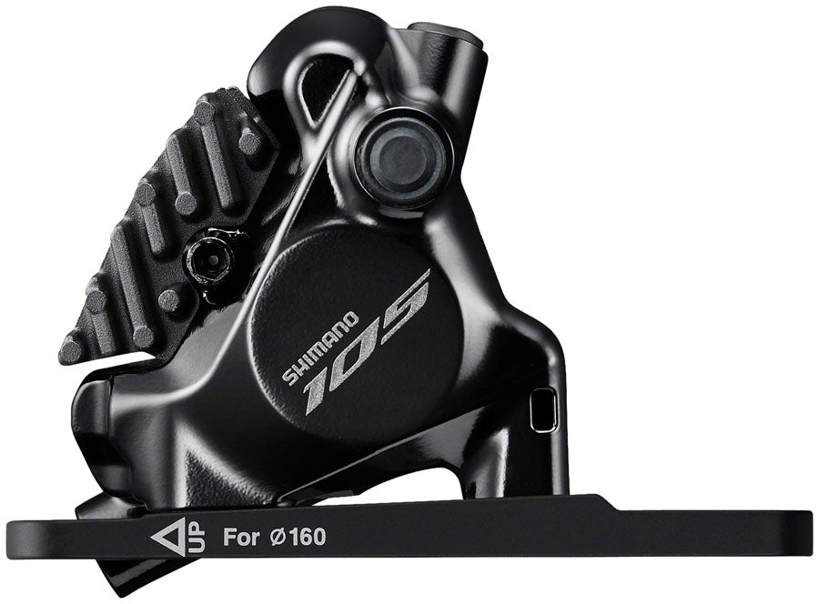 Shimano 105 ST-R7170-L Di2 Shift/Brake Lever BR-R7170 Hydraulic Disc Brake Caliper - Front 2x Flat Mount Fork Adaptor BLK