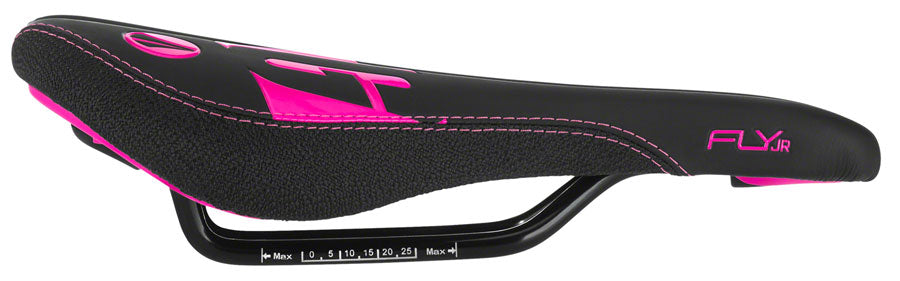 SDG Fly Jr Saddle Steel Rails - Blk/Pink