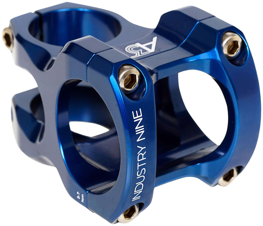 Industry Nine A318 Stem - 50mm 31.8mm Clamp +/-4.4 1 1/8" Aluminum Blue