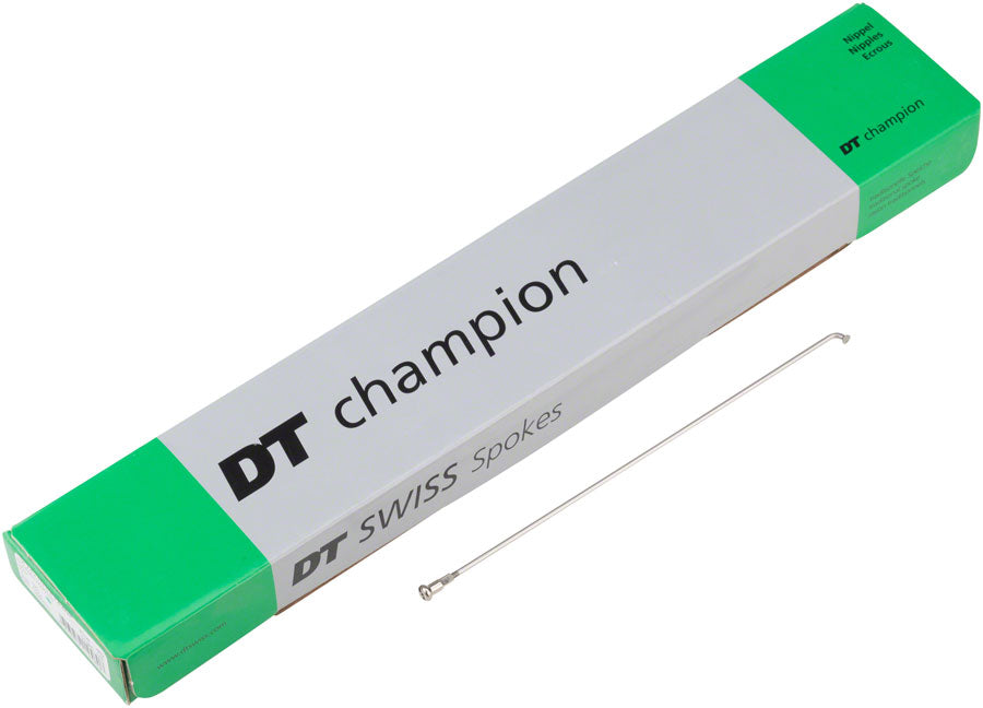 DT Swiss Champion Spoke: 2.0mm 228mm J-bend Silver Box of 100