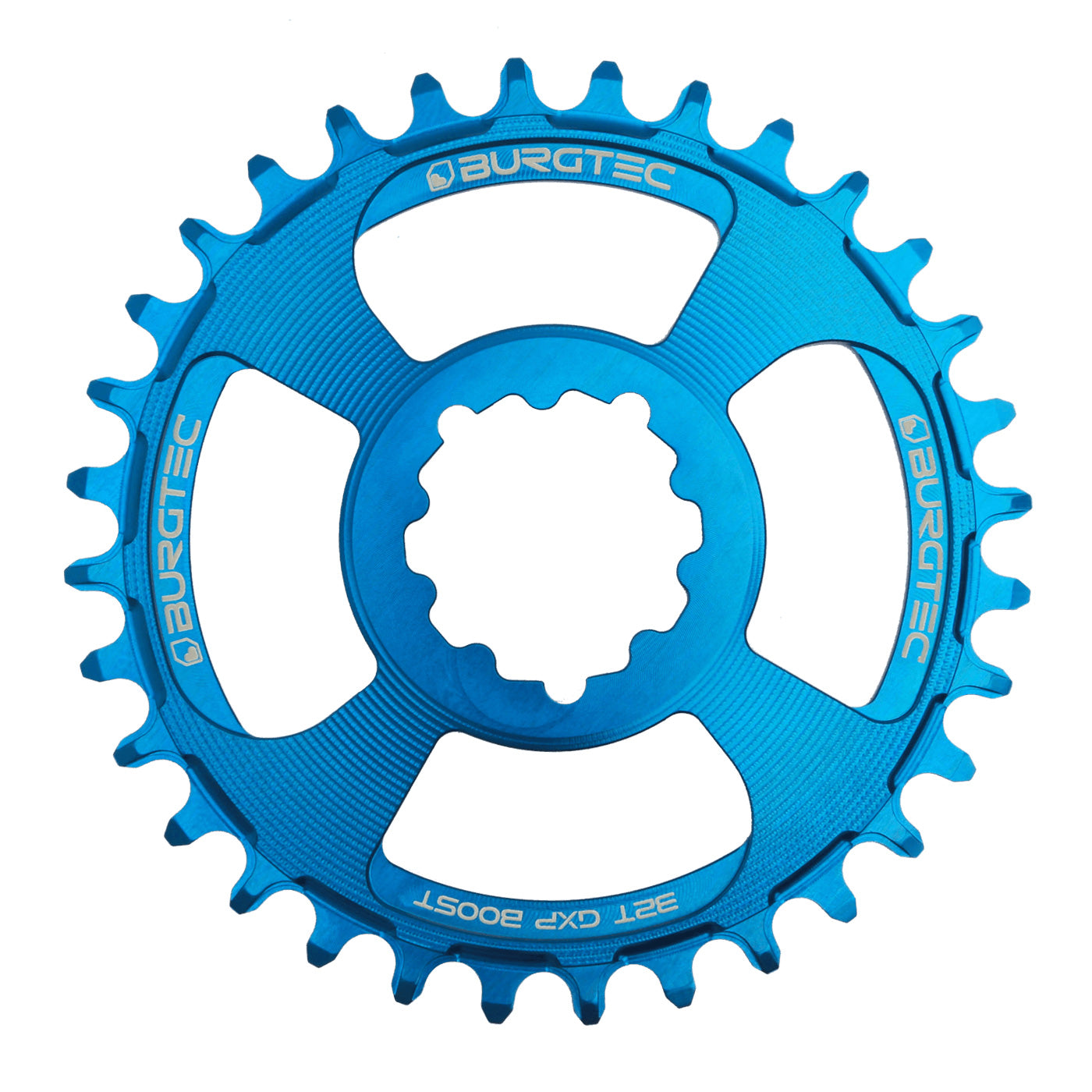 Burgtec GXP Boost 3mm Thick Thin Chainring 32T - Deep Blue