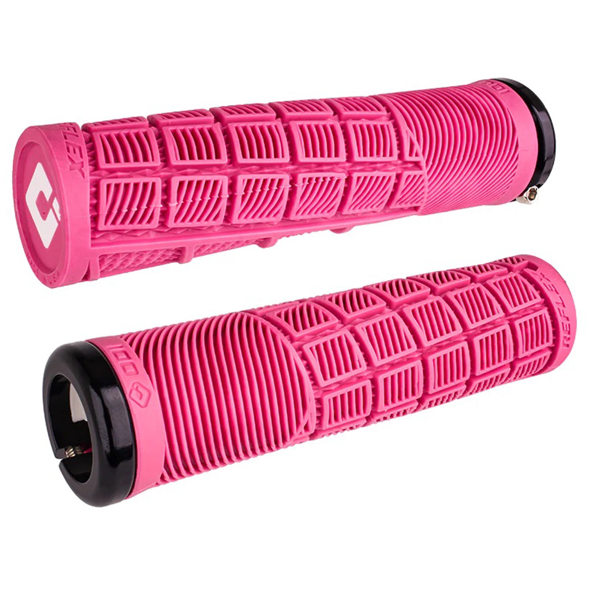 ODI Reflex V2.1 Grips - White/Pink Lock-On