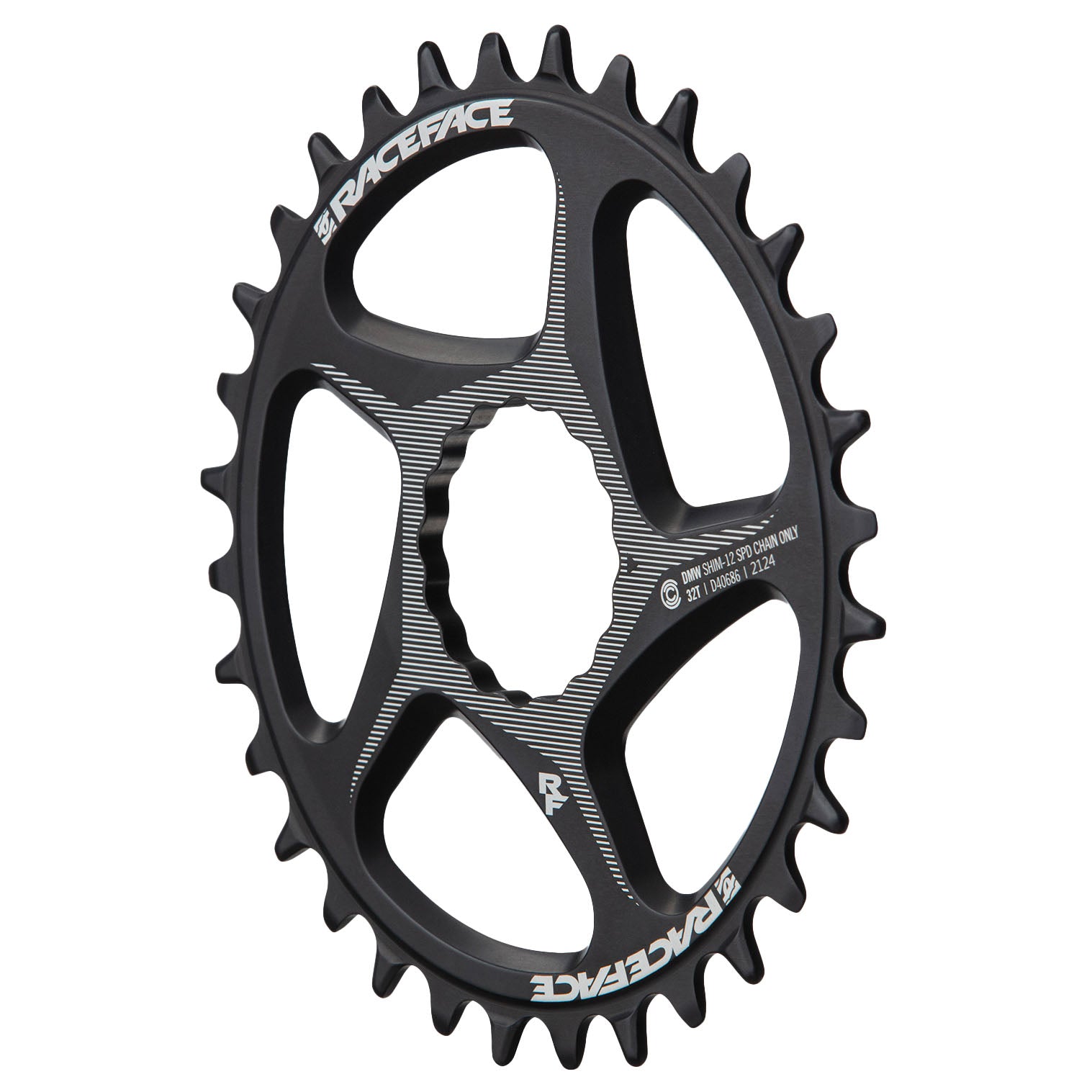 RaceFace Direct Mount Wide Chainring - 32t DM CINCH For Shimano 12-Speed HG+ Compatible Chain BLK